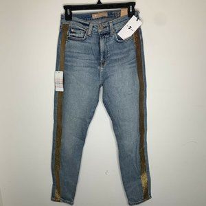 NWT 7 For All Mankind Luxe Vintage Womens 26 High Waist Ankle Super Skinny Jeans